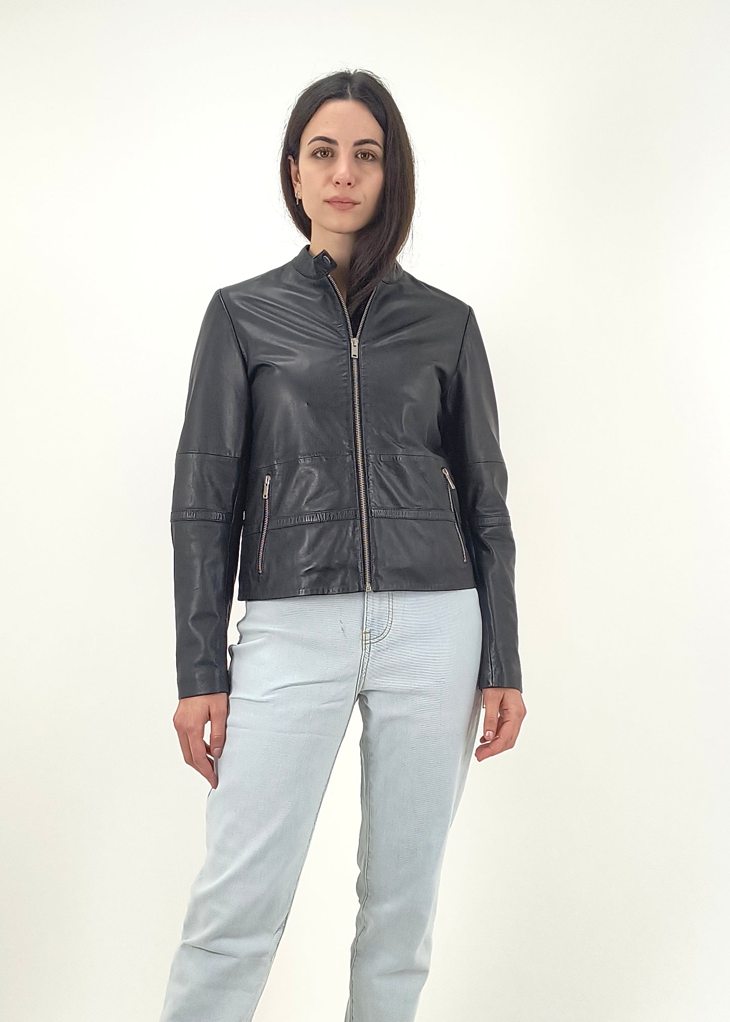 GIUBBINO VERA PELLE WHITE