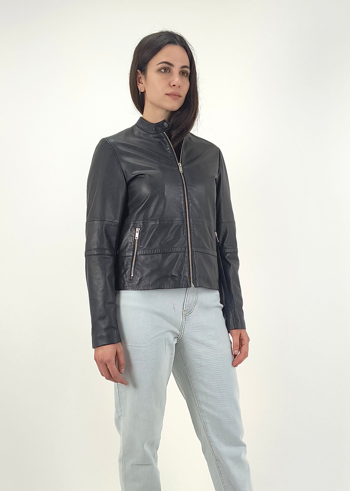 GIUBBINO VERA PELLE WHITE