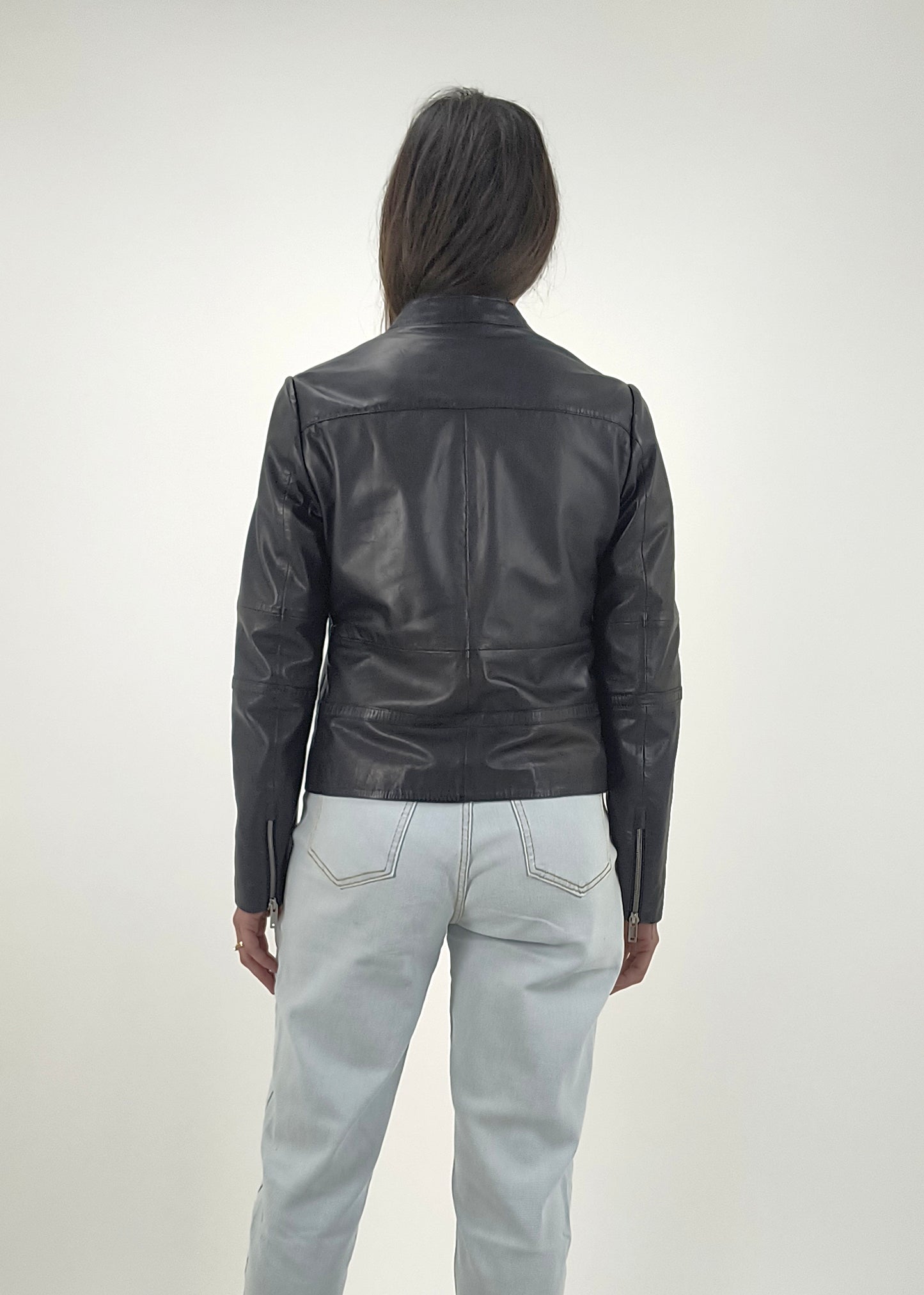 GIUBBINO VERA PELLE WHITE