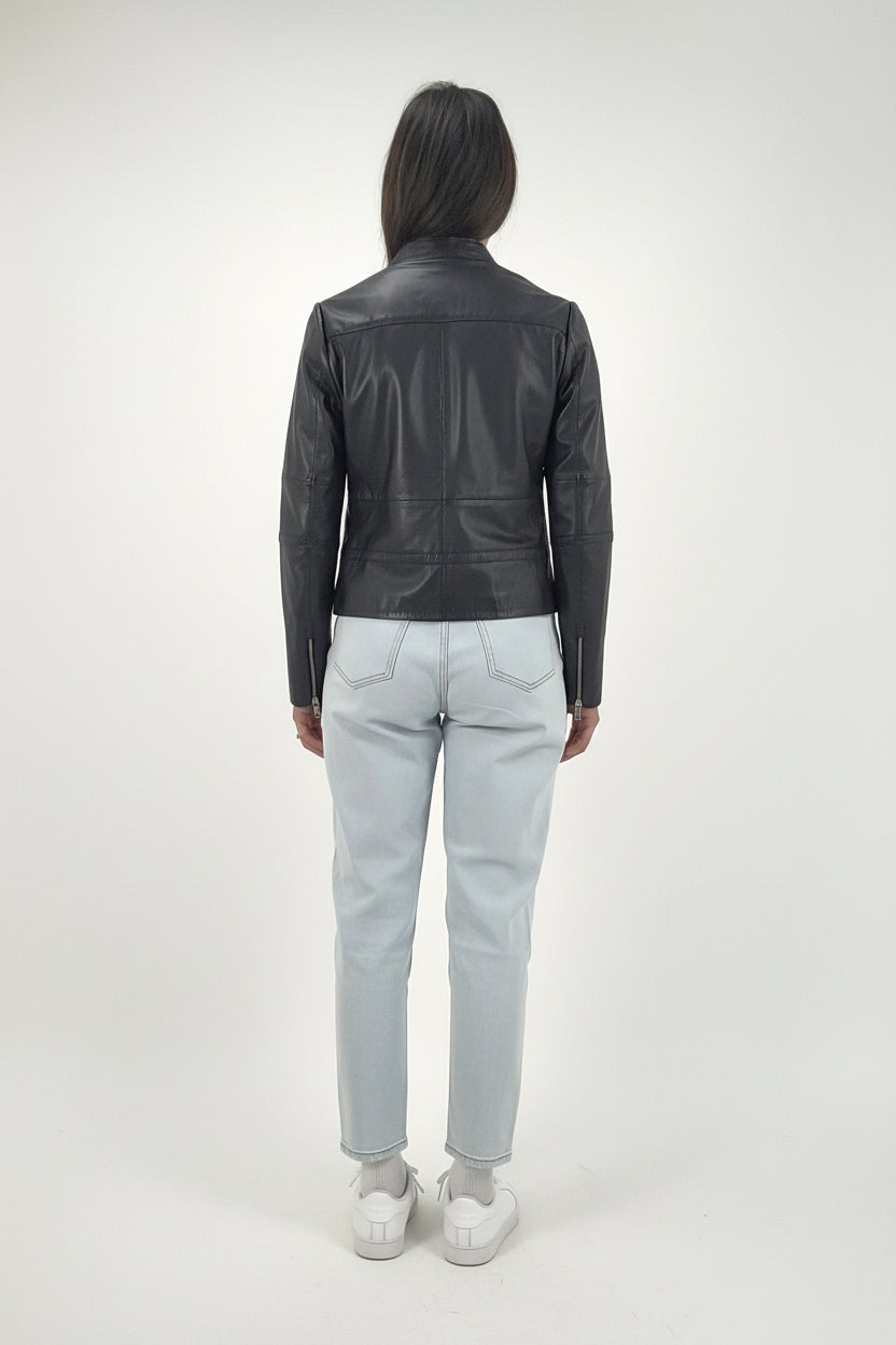 GIUBBINO VERA PELLE WHITE