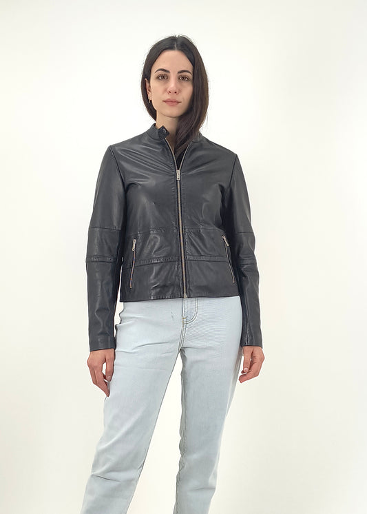 GIUBBINO VERA PELLE WHITE