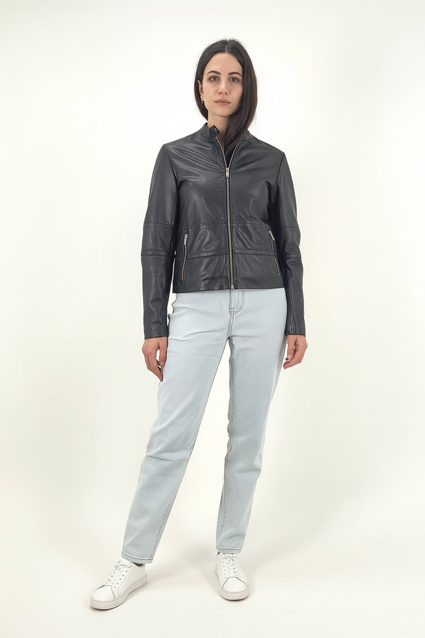 GIUBBINO VERA PELLE WHITE