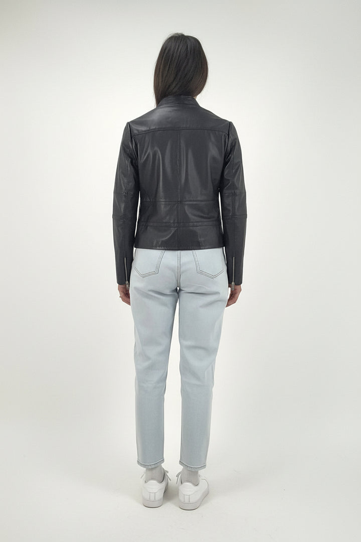 GIUBBINO VERA PELLE WHITE